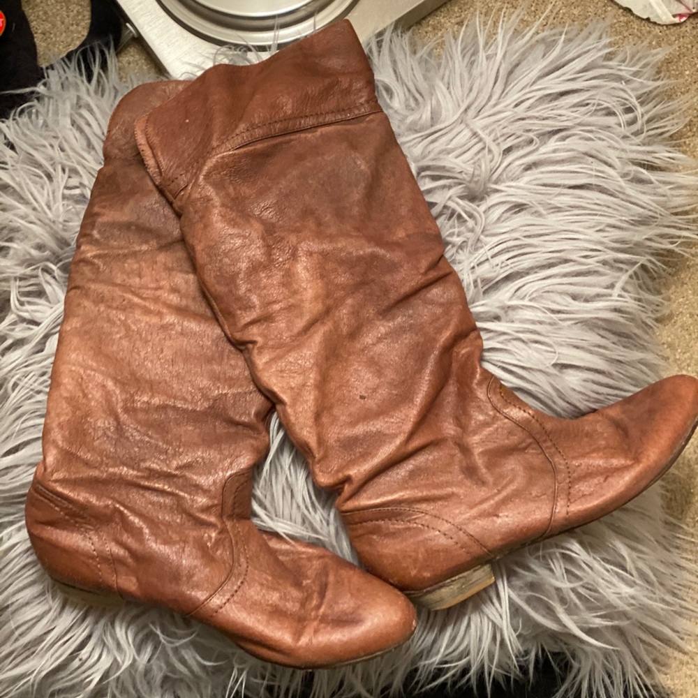 Leather Steve Madden Heeled Boots